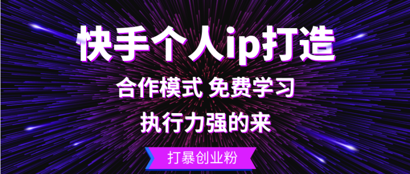 (13023期)快手个人ip打造:执行力强的来 打暴创业粉网赚项目-副业赚钱-互联网创业-资源整合三网合壹|项目站