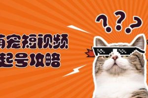 (13135期)萌宠-短视频起号攻略:定位搭建推流全解析,助力新手轻松打造爆款网赚项目-副业赚钱-互联网创业-资源整合三网合壹|项目站