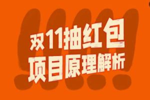 双11抽红包视频裂变项目【完整制作攻略】_长期的暴利打法网赚项目-副业赚钱-互联网创业-资源整合三网合壹|项目站