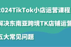 2024TikTok小店运营课程:解决东南亚跨境TK店铺运营五大常见问题网赚项目-副业赚钱-互联网创业-资源整合三网合壹|项目站