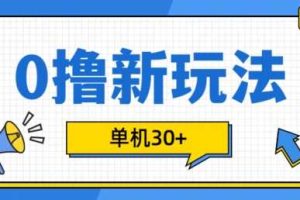 0撸项目新玩法,可批量操作,单机30+,有手机就行【揭秘】网赚项目-副业赚钱-互联网创业-资源整合三网合壹|项目站