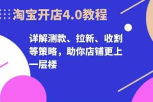淘宝开店4.0教程,详解测款、拉新、收割等策略,助你店铺更上一层楼网赚项目-副业赚钱-互联网创业-资源整合三网合壹|项目站
