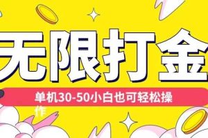 各种平台无限打金玩法,单机30-50纯自撸玩法,适合小白【揭秘】网赚项目-副业赚钱-互联网创业-资源整合三网合壹|项目站