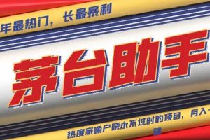 (13320期)魔法贵州茅台代理,永不淘汰的项目,抛开传统玩法,使用科技,命中率极…网赚项目-副业赚钱-互联网创业-资源整合三网合壹|项目站