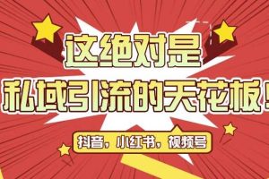 最新首发全平台引流玩法,公域引流私域玩法,轻松获客500+,附引流脚本,克隆截流自热玩法【揭秘】网赚项目-副业赚钱-互联网创业-资源整合三网合壹|项目站